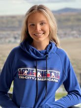 Load image into Gallery viewer, Women&#39;s LoveTheTri-City Americans Hoodie in blue
