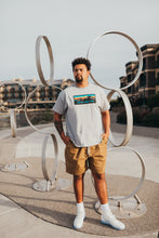 Load image into Gallery viewer, Men&#39;s Sunset tee in cement grey
