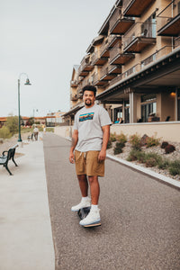 Men's Sunset tee in cement grey